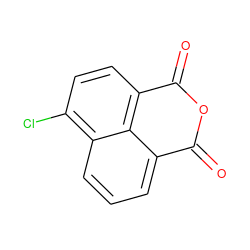 O=C1OC(=O)c2ccc(Cl)c3cccc1c23 ZINC000008453722