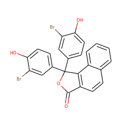 O=C1OC(c2ccc(O)c(Br)c2)(c2ccc(O)c(Br)c2)c2c1ccc1ccccc21 ZINC000014968882