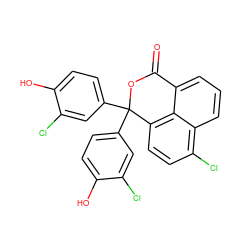 O=C1OC(c2ccc(O)c(Cl)c2)(c2ccc(O)c(Cl)c2)c2ccc(Cl)c3cccc1c23 ZINC000013798157