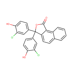 O=C1OC(c2ccc(O)c(Cl)c2)(c2ccc(O)c(Cl)c2)c2ccc3ccccc3c21 ZINC000014968886