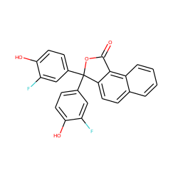 O=C1OC(c2ccc(O)c(F)c2)(c2ccc(O)c(F)c2)c2ccc3ccccc3c21 ZINC000014968890