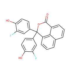 O=C1OC(c2ccc(O)c(F)c2)(c2ccc(O)c(F)c2)c2cccc3cccc1c23 ZINC000006041577