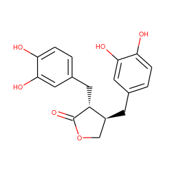 O=C1OC[C@H](Cc2ccc(O)c(O)c2)[C@H]1Cc1ccc(O)c(O)c1 ZINC000003589221