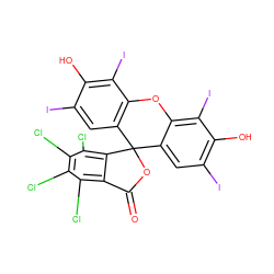 O=C1OC2(c3cc(I)c(O)c(I)c3Oc3c2cc(I)c(O)c3I)c2c(Cl)c(Cl)c(Cl)c(Cl)c21 ZINC000150338564