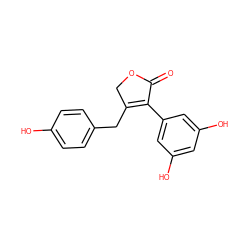 O=C1OCC(Cc2ccc(O)cc2)=C1c1cc(O)cc(O)c1 ZINC000066074503