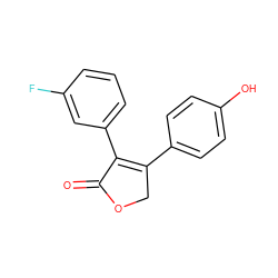 O=C1OCC(c2ccc(O)cc2)=C1c1cccc(F)c1 ZINC000299820646