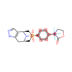 O=C1OCCN1c1ccc([C@@H]2C[C@H]3Cc4[nH]ncc4[C@@H](C2)N3S(=O)(=O)c2ccc(C(F)(F)F)cc2)cc1 ZINC000072122787