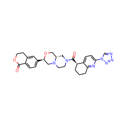 O=C1OCCc2cc([C@@H]3CN4CCN(C(=O)[C@@H]5CCCc6nc(-n7cnnn7)ccc65)C[C@H]4CO3)ccc21 ZINC000148947251