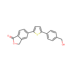 O=C1OCc2cc(-c3ccc(-c4ccc(CO)cc4)s3)ccc21 ZINC000653707156