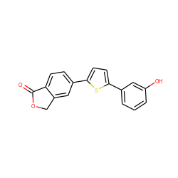 O=C1OCc2cc(-c3ccc(-c4cccc(O)c4)s3)ccc21 ZINC000653705366