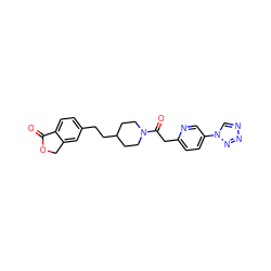 O=C1OCc2cc(CCC3CCN(C(=O)Cc4ccc(-n5cnnn5)cn4)CC3)ccc21 ZINC000653722462