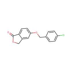 O=C1OCc2cc(OCc3ccc(Cl)cc3)ccc21 ZINC001772642931