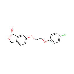 O=C1OCc2ccc(OCCOc3ccc(Cl)cc3)cc21 ZINC000096927360