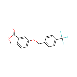 O=C1OCc2ccc(OCc3ccc(C(F)(F)F)cc3)cc21 ZINC000096924029