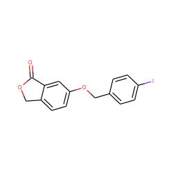 O=C1OCc2ccc(OCc3ccc(I)cc3)cc21 ZINC000096927352