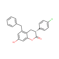 O=C1Oc2cc(O)cc(Cc3ccccc3)c2C[C@@H]1c1ccc(Cl)cc1 ZINC000096174387