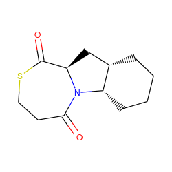 O=C1SCCC(=O)N2[C@H]3CCCC[C@H]3C[C@H]12 ZINC000028107292