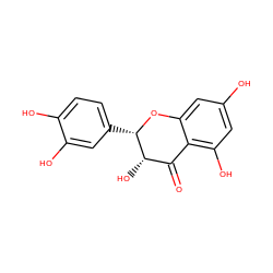 O=C1c2c(O)cc(O)cc2O[C@@H](c2ccc(O)c(O)c2)[C@H]1O ZINC000000105076