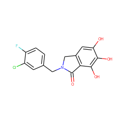 O=C1c2c(cc(O)c(O)c2O)CN1Cc1ccc(F)c(Cl)c1 ZINC000095563866