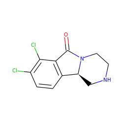 O=C1c2c(ccc(Cl)c2Cl)[C@@H]2CNCCN12 ZINC000036270496