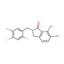 O=C1c2c(ccc(O)c2O)CN1Cc1cc(Cl)c(F)cc1F ZINC000042919981