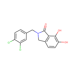 O=C1c2c(ccc(O)c2O)CN1Cc1ccc(Cl)c(Cl)c1 ZINC000043025194