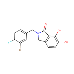 O=C1c2c(ccc(O)c2O)CN1Cc1ccc(F)c(Br)c1 ZINC000042892429