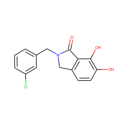 O=C1c2c(ccc(O)c2O)CN1Cc1cccc(Cl)c1 ZINC000042966804