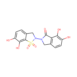 O=C1c2c(ccc(O)c2O)CN1N1Cc2ccc(O)c(O)c2S1(=O)=O ZINC000028966988