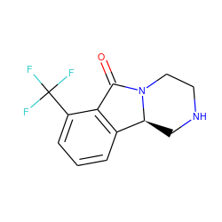 O=C1c2c(cccc2C(F)(F)F)[C@@H]2CNCCN12 ZINC000035270815