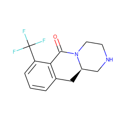 O=C1c2c(cccc2C(F)(F)F)C[C@@H]2CNCCN12 ZINC000096908037