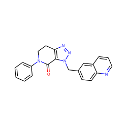 O=C1c2c(nnn2Cc2ccc3ncccc3c2)CCN1c1ccccc1 ZINC000084758185