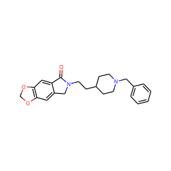 O=C1c2cc3c(cc2CN1CCC1CCN(Cc2ccccc2)CC1)OCO3 ZINC000206538621