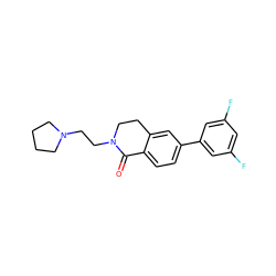 O=C1c2ccc(-c3cc(F)cc(F)c3)cc2CCN1CCN1CCCC1 ZINC000059113081