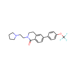 O=C1c2ccc(-c3ccc(OC(F)(F)F)cc3)cc2CCN1CCN1CCCC1 ZINC000059113342