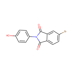 O=C1c2ccc(Br)cc2C(=O)N1c1ccc(O)cc1 ZINC000000055183