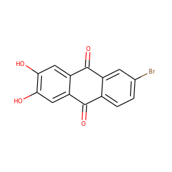 O=C1c2ccc(Br)cc2C(=O)c2cc(O)c(O)cc21 ZINC000095576827