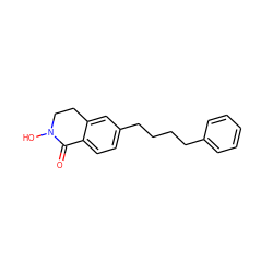 O=C1c2ccc(CCCCc3ccccc3)cc2CCN1O ZINC000003780944