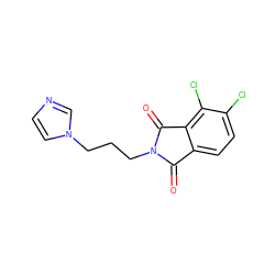 O=C1c2ccc(Cl)c(Cl)c2C(=O)N1CCCn1ccnc1 ZINC000027903144