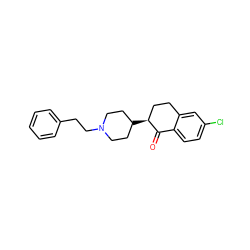 O=C1c2ccc(Cl)cc2CC[C@@H]1C1CCN(CCc2ccccc2)CC1 ZINC000013734324