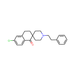 O=C1c2ccc(Cl)cc2CCC12CCN(CCc1ccccc1)CC2 ZINC000013472081