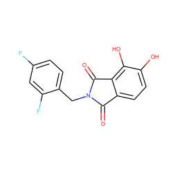 O=C1c2ccc(O)c(O)c2C(=O)N1Cc1ccc(F)cc1F ZINC000042920070