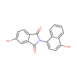 O=C1c2ccc(O)cc2C(=O)N1c1ccc(O)c2ccccc12 ZINC000028818106