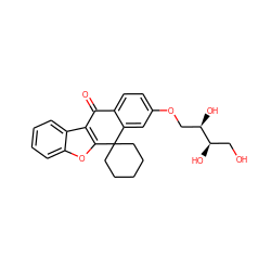 O=C1c2ccc(OC[C@@H](O)[C@H](O)CO)cc2C2(CCCCC2)c2oc3ccccc3c21 ZINC000114804094