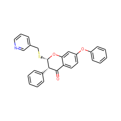 O=C1c2ccc(Oc3ccccc3)cc2O[C@@H](SCc2cccnc2)[C@H]1c1ccccc1 ZINC000049088577