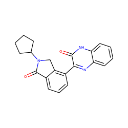 O=C1c2cccc(-c3nc4ccccc4[nH]c3=O)c2CN1C1CCCC1 ZINC000034029580