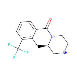 O=C1c2cccc(C(F)(F)F)c2C[C@@H]2CNCCN12 ZINC000096908049