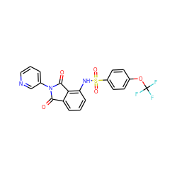 O=C1c2cccc(NS(=O)(=O)c3ccc(OC(F)(F)F)cc3)c2C(=O)N1c1cccnc1 ZINC000653851677