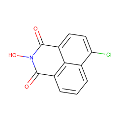 O=C1c2cccc3c(Cl)ccc(c23)C(=O)N1O ZINC000000073321