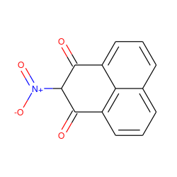 O=C1c2cccc3cccc(c23)C(=O)C1[N+](=O)[O-] ZINC000003138331